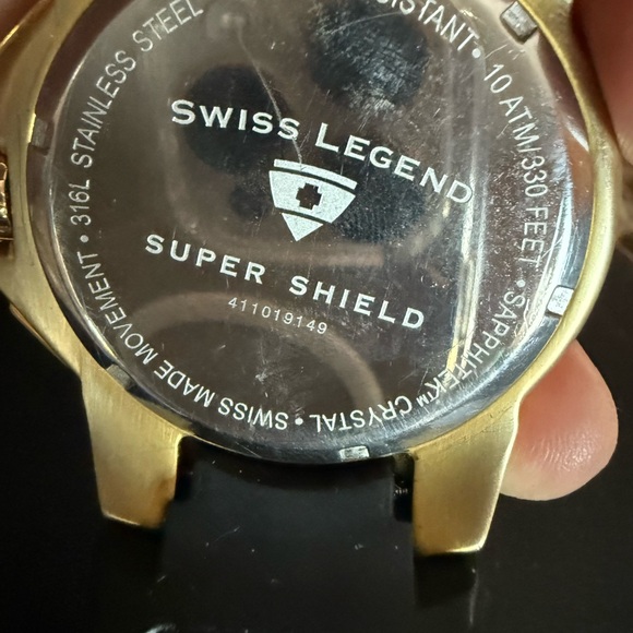 Men’s SWISS LEGEND BLUE DIAL WATCH / Not Working - Picture 4 of 5